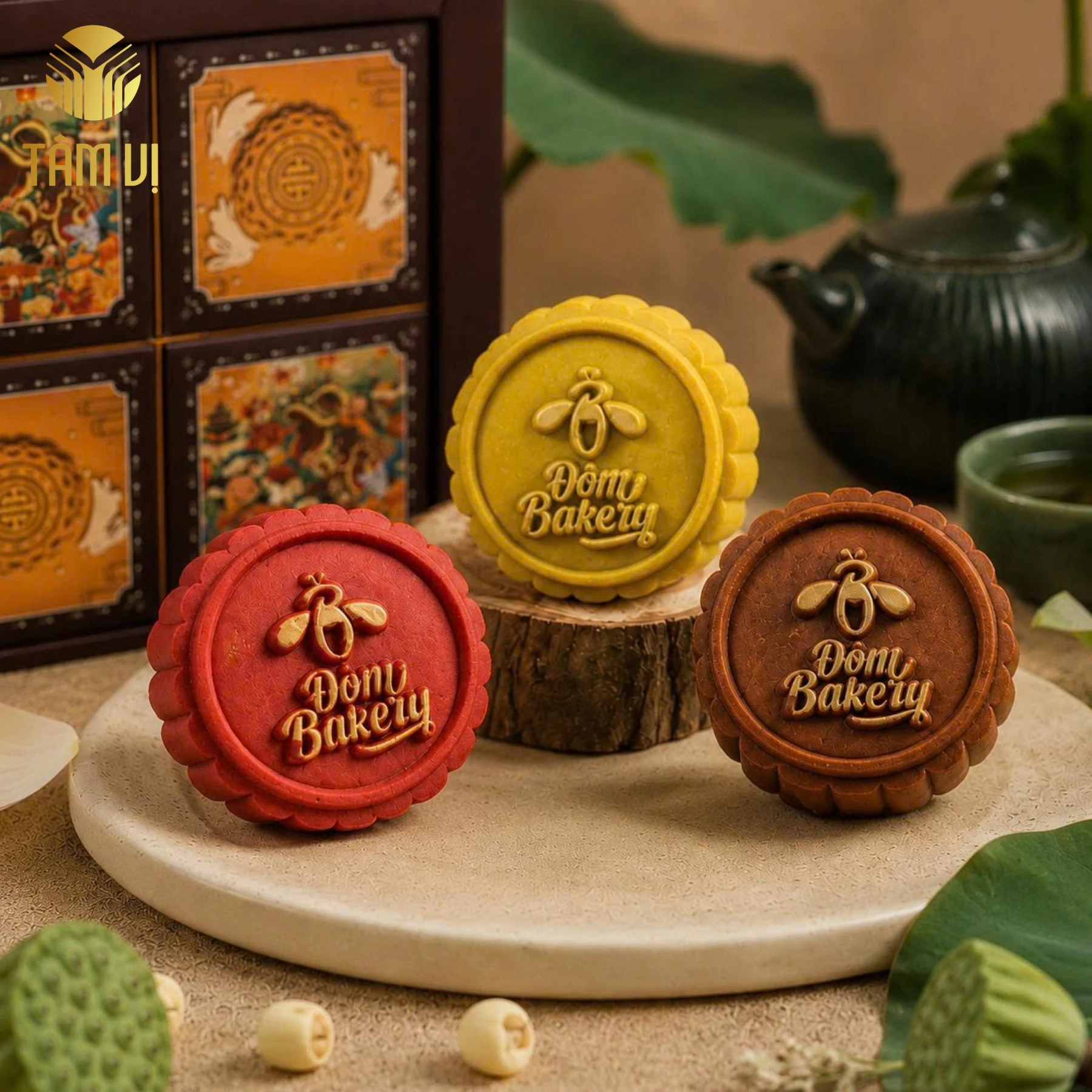 Bánh trung thu in logo