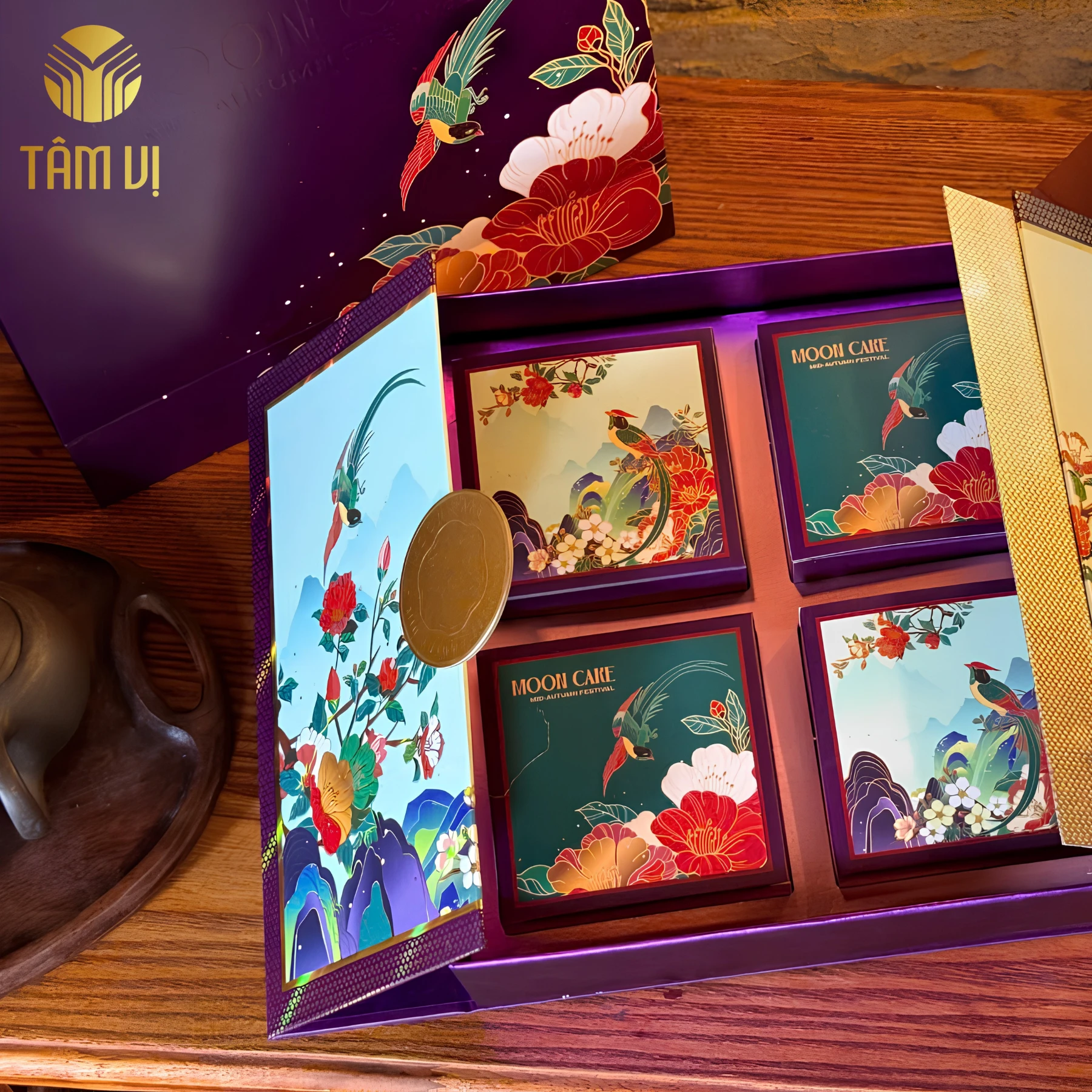 Hộp Quà Trung Thu Tứ Phủ Phồn Hoa Hộp Quà Trung Thu Tứ Phủ Phồn Hoa