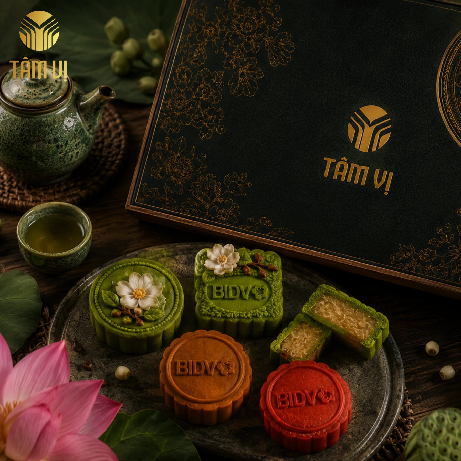 Bánh trung thu in logo