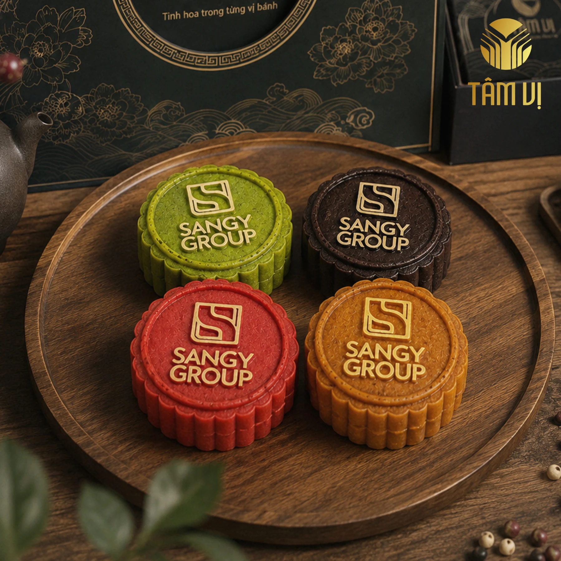 Bánh Trung Thu In Logo Sangy Group