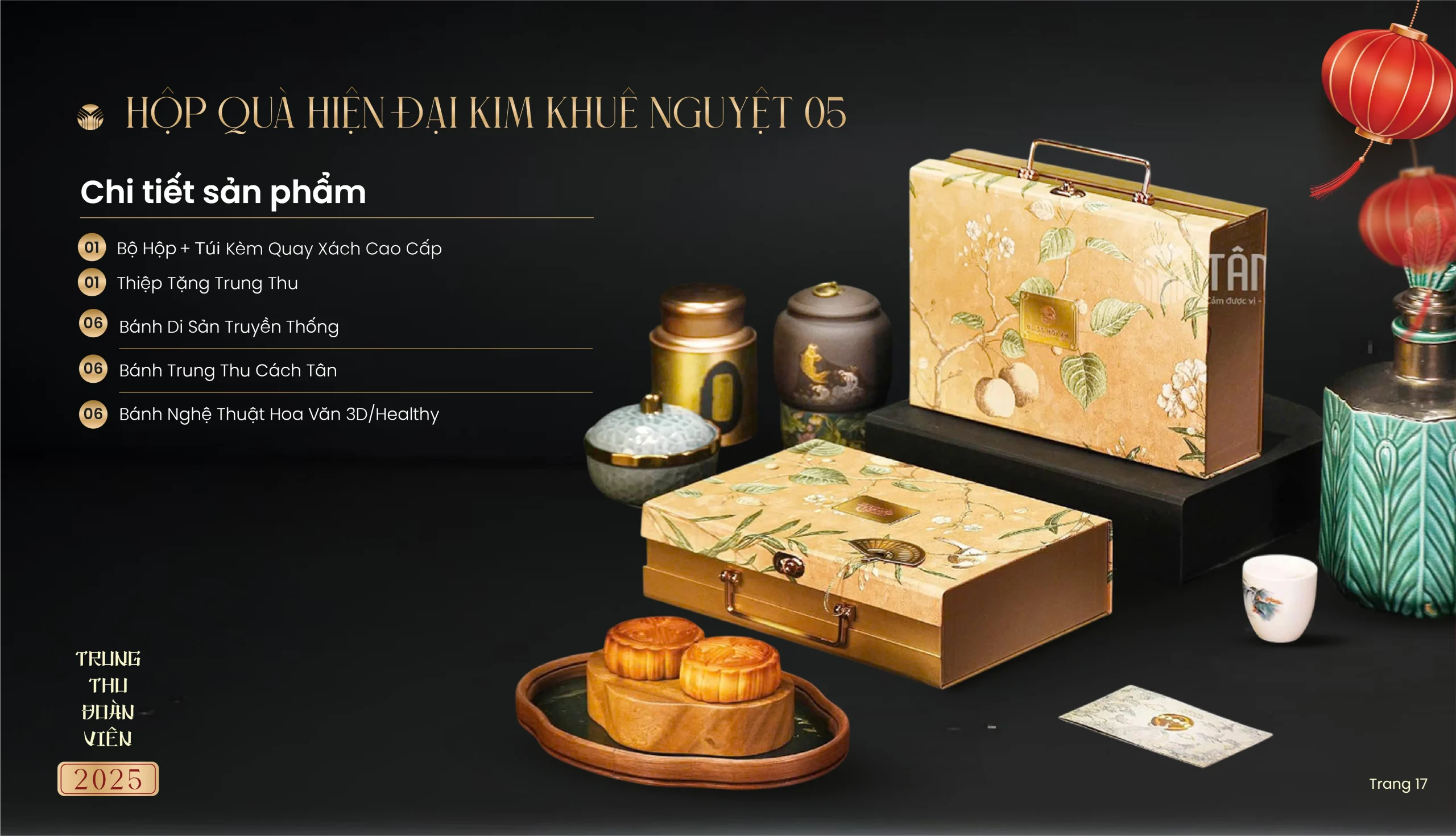 Chi tiết Hộp Quà Trung Thu Khuê Nguyệt 05 Cao Cấp