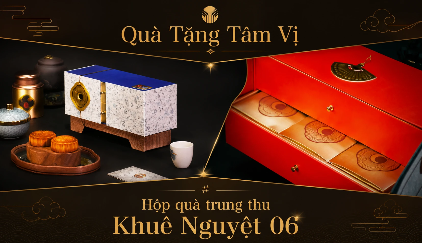Chi tiết Hộp Quà Trung Thu Khuê Nguyệt 06 Cao Cấp