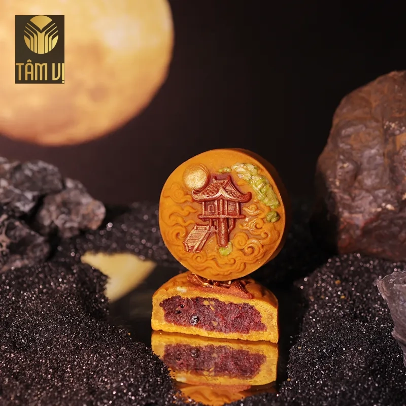bánh trung thu nghệ thuật nhân Cherry quả mọng