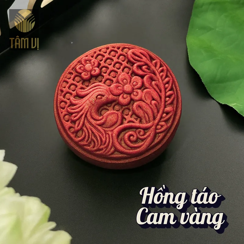 Bánh trung thu healthy nhân hồng táo cam vàng