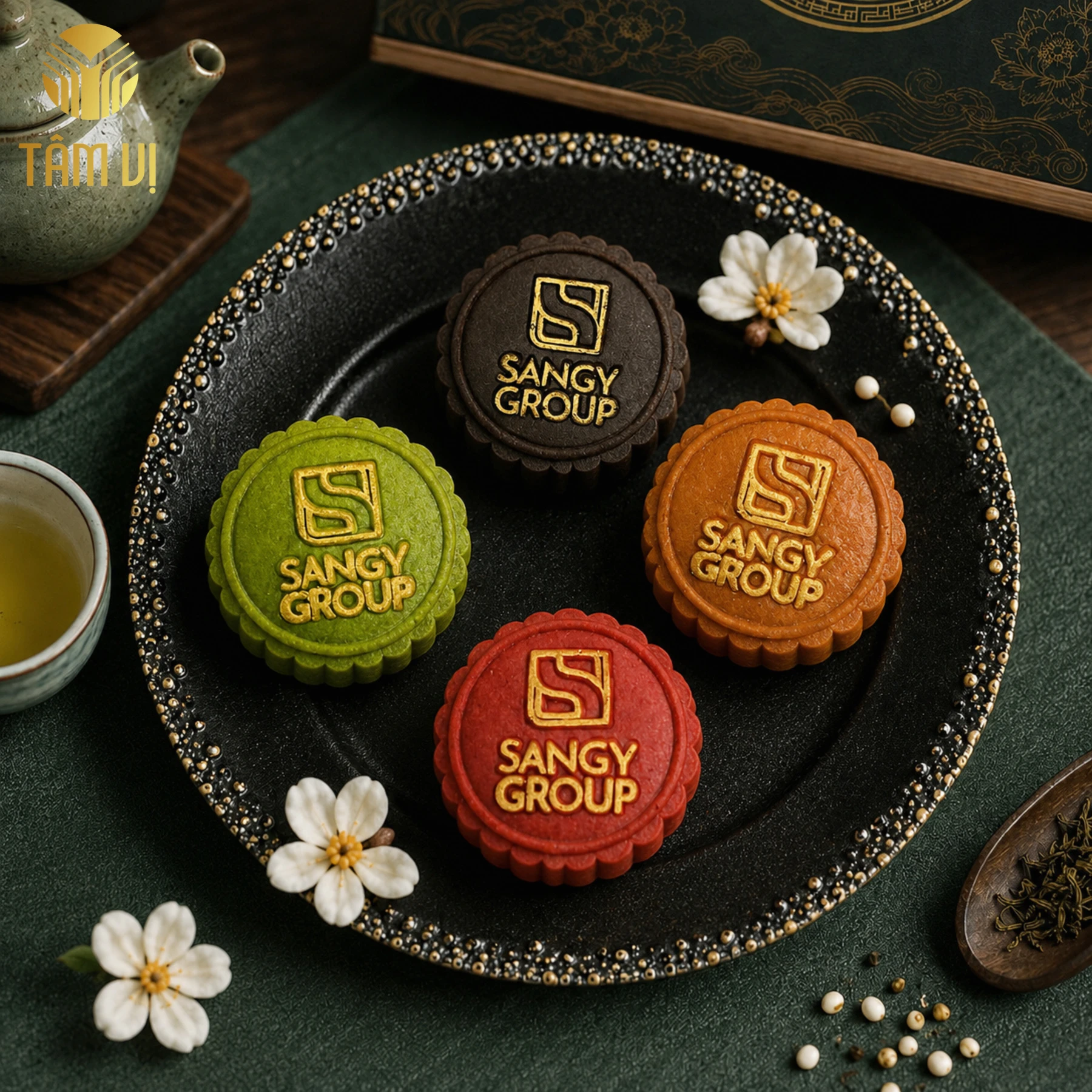 Bánh Trung Thu In Logo Sangy Group
