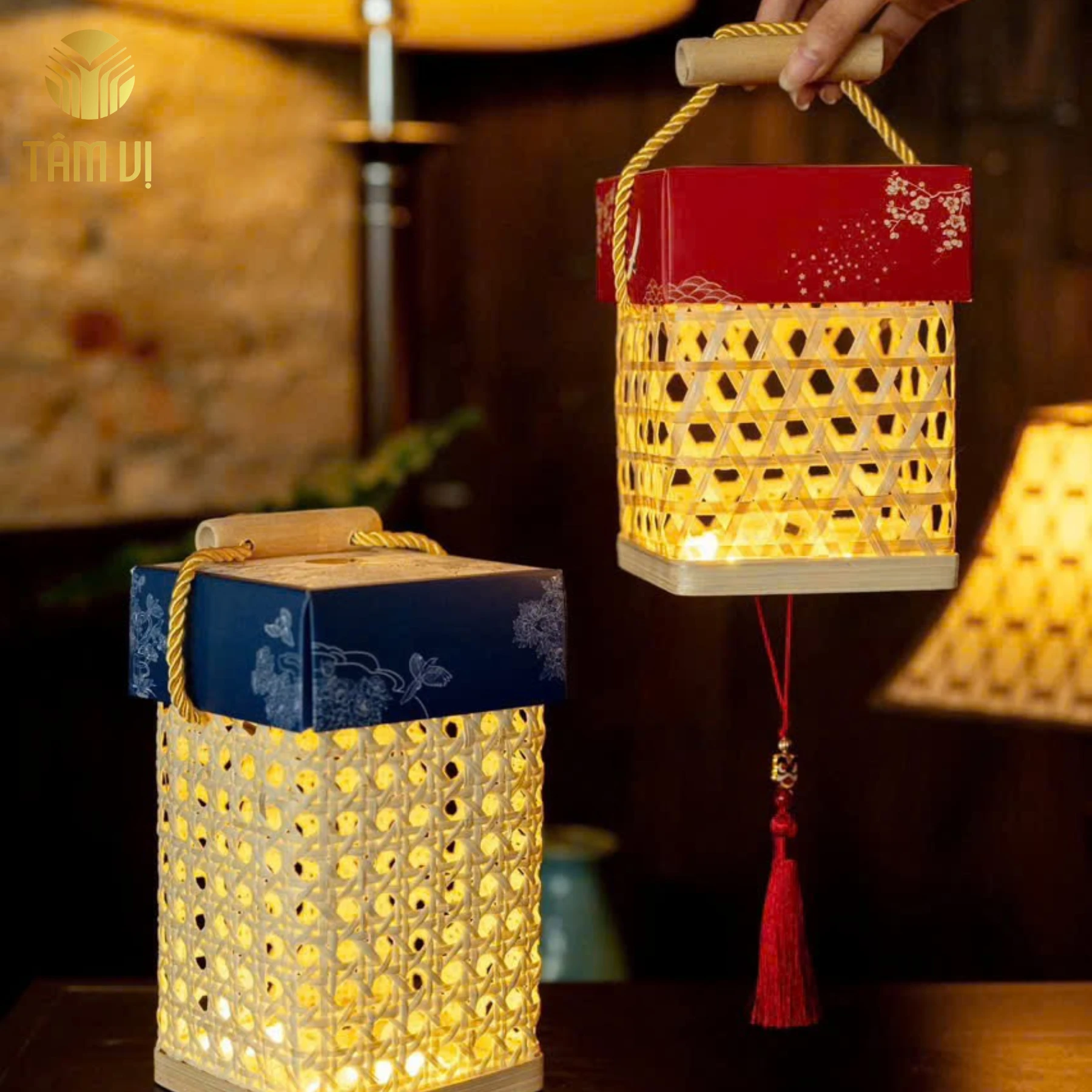 Giỏ Quà Trung Thu Đăng Hoa Thủ Công